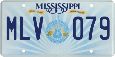 MS license plate MLV079