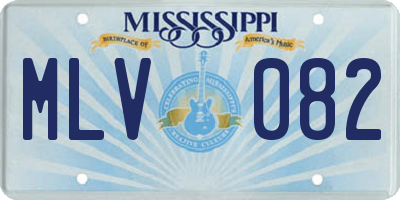 MS license plate MLV082