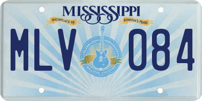 MS license plate MLV084
