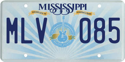 MS license plate MLV085
