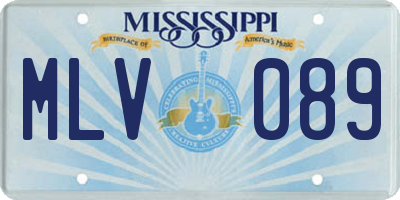 MS license plate MLV089