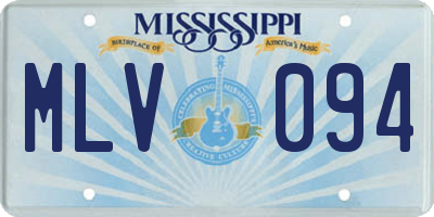 MS license plate MLV094