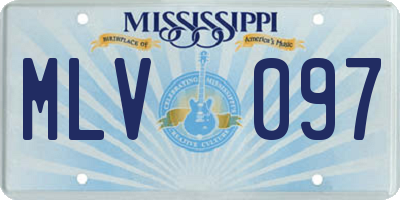MS license plate MLV097