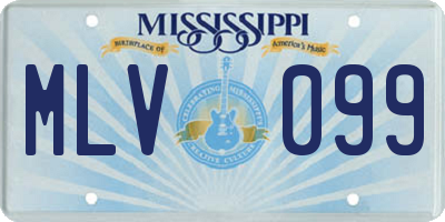 MS license plate MLV099