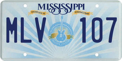 MS license plate MLV107