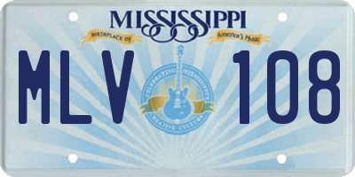 MS license plate MLV108