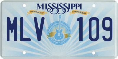 MS license plate MLV109