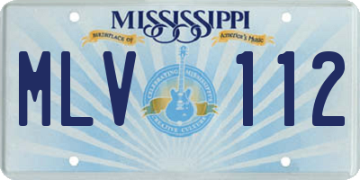 MS license plate MLV112