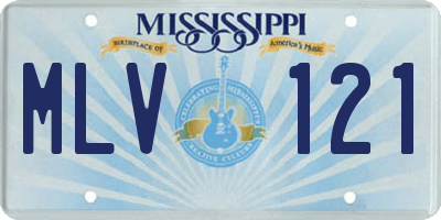 MS license plate MLV121