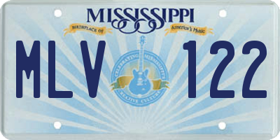 MS license plate MLV122