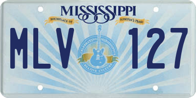 MS license plate MLV127