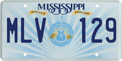 MS license plate MLV129