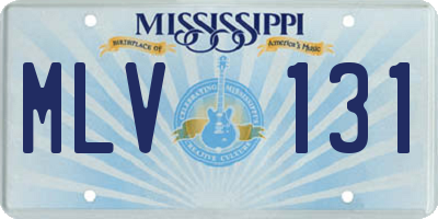 MS license plate MLV131