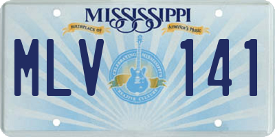 MS license plate MLV141