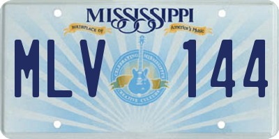 MS license plate MLV144