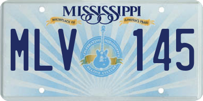 MS license plate MLV145