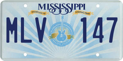 MS license plate MLV147