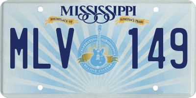 MS license plate MLV149