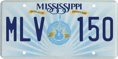 MS license plate MLV150