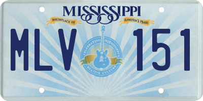 MS license plate MLV151