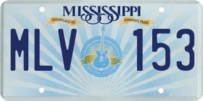 MS license plate MLV153