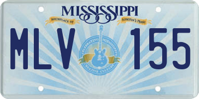 MS license plate MLV155
