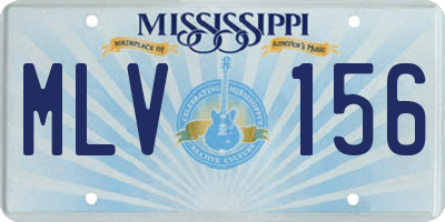 MS license plate MLV156
