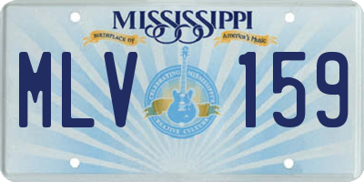 MS license plate MLV159
