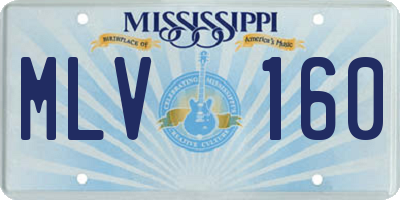 MS license plate MLV160