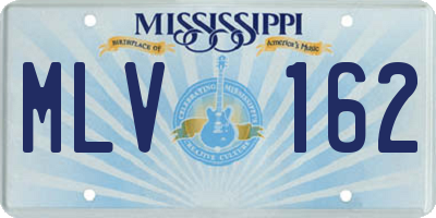 MS license plate MLV162
