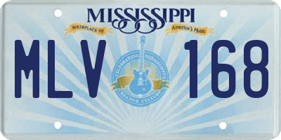 MS license plate MLV168