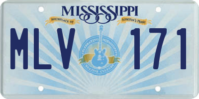 MS license plate MLV171