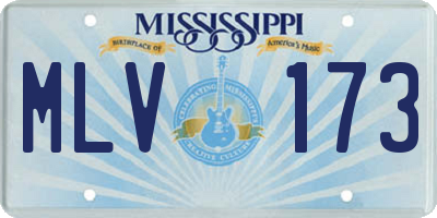 MS license plate MLV173