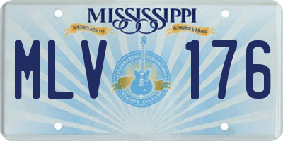 MS license plate MLV176