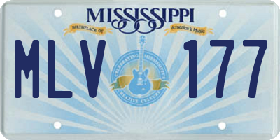 MS license plate MLV177