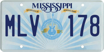 MS license plate MLV178