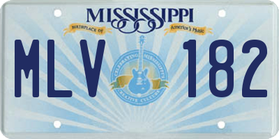 MS license plate MLV182