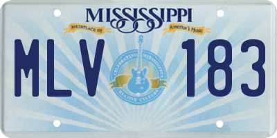 MS license plate MLV183