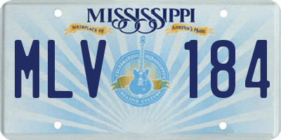 MS license plate MLV184