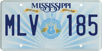 MS license plate MLV185