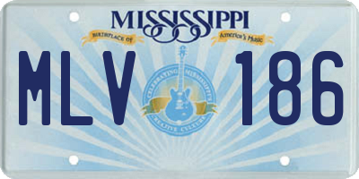 MS license plate MLV186