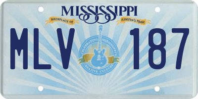 MS license plate MLV187