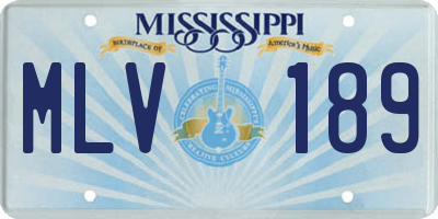MS license plate MLV189