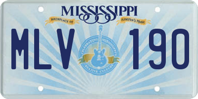 MS license plate MLV190