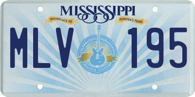 MS license plate MLV195