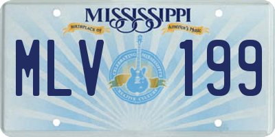 MS license plate MLV199