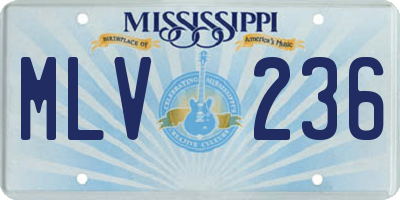 MS license plate MLV236