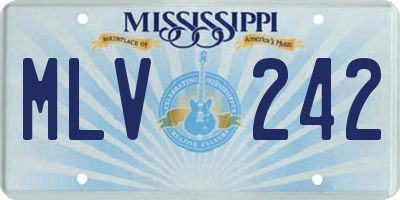 MS license plate MLV242