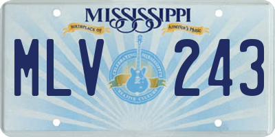 MS license plate MLV243
