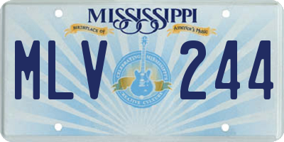 MS license plate MLV244